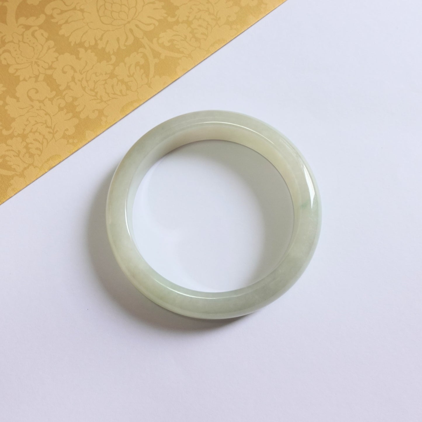 翡翠#STC405-糯冰飄花手鐲