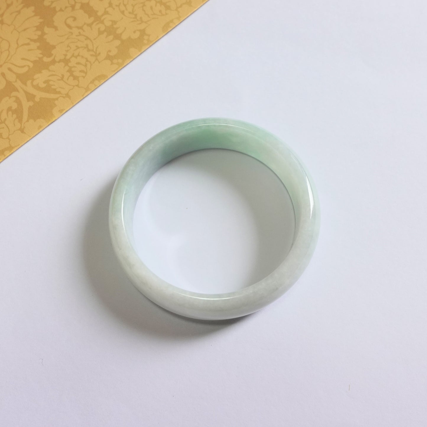 翡翠#STC412-豆種飄綠福鐲