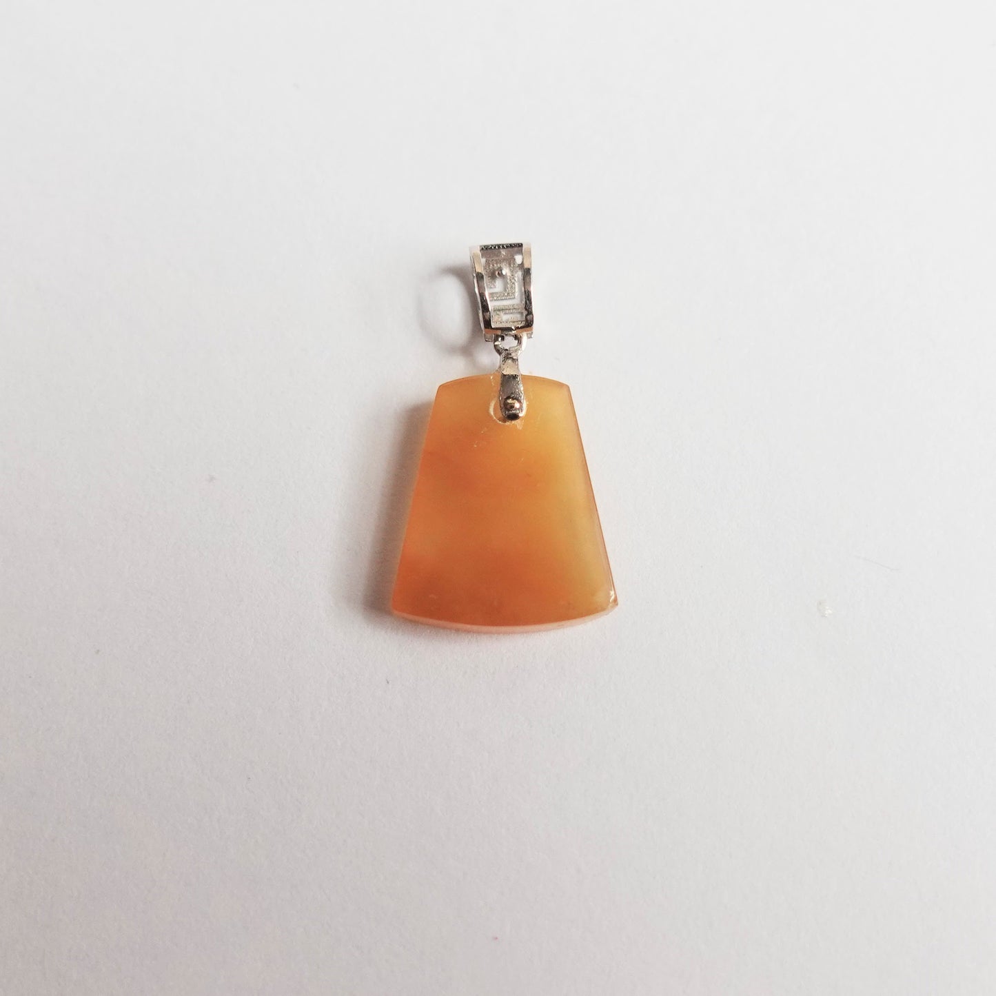 翡翠#STC449-冰黃翡無事牌