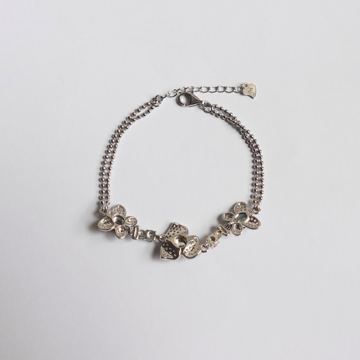 翡翠#STC456-多寶蛋面銀手鏈