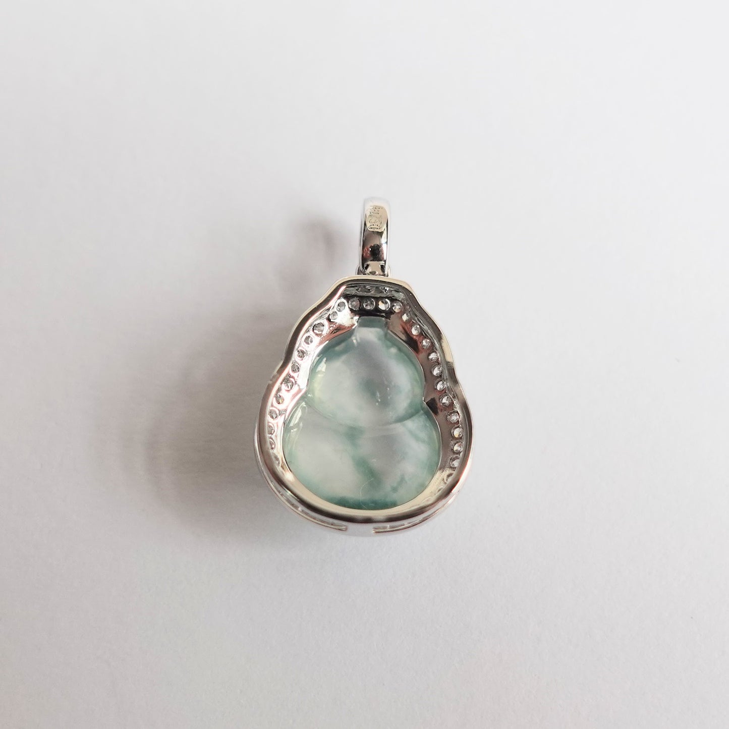 翡翠#STC425-玻璃種飄花葫蘆