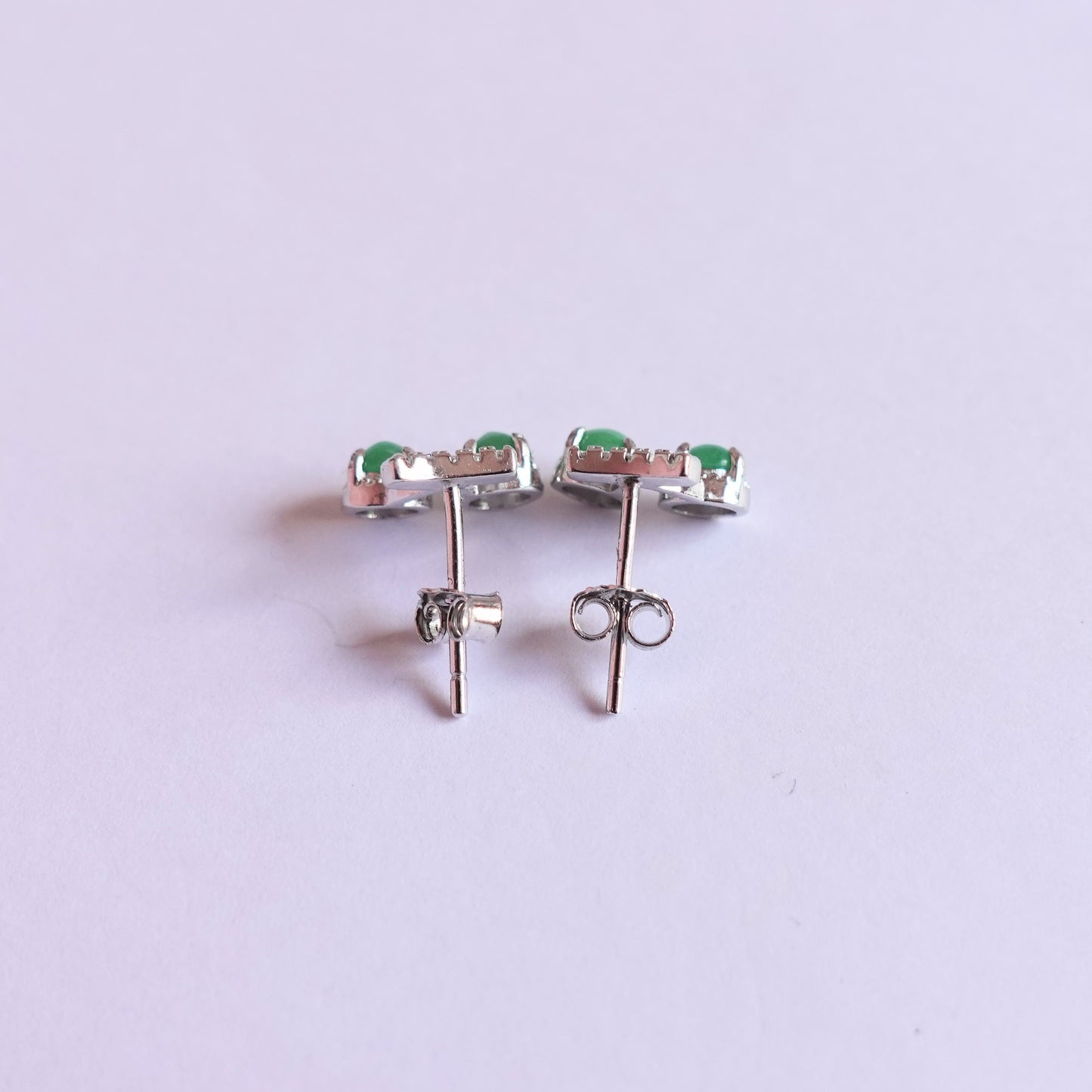 翡翠#STC368 - 滿綠車厘子銀耳環