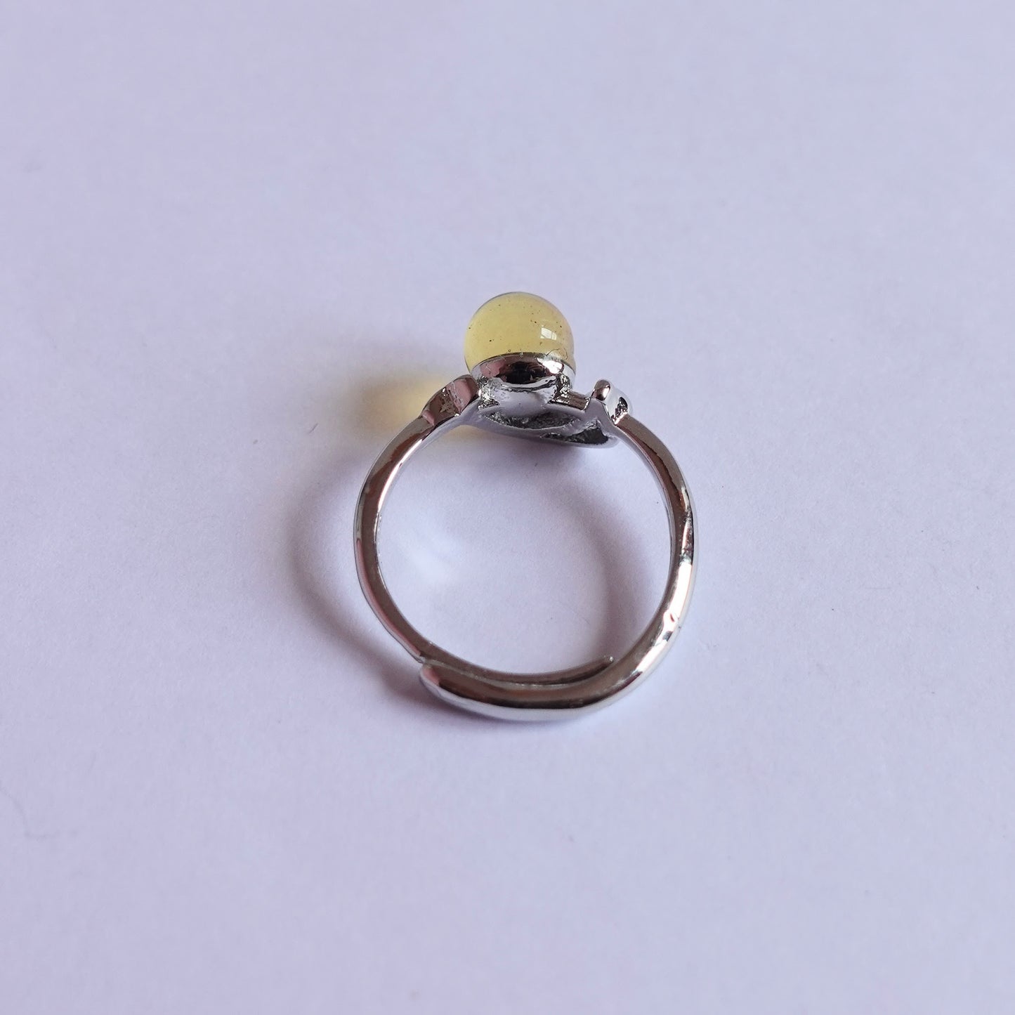 琥珀#STC263-墨西哥藍珀銀戒指