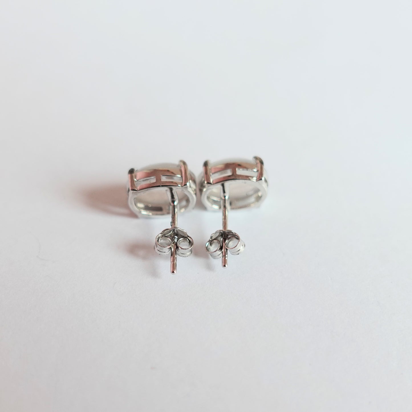 翡翠#STC347 - 冰粉紫蛋面銀耳環