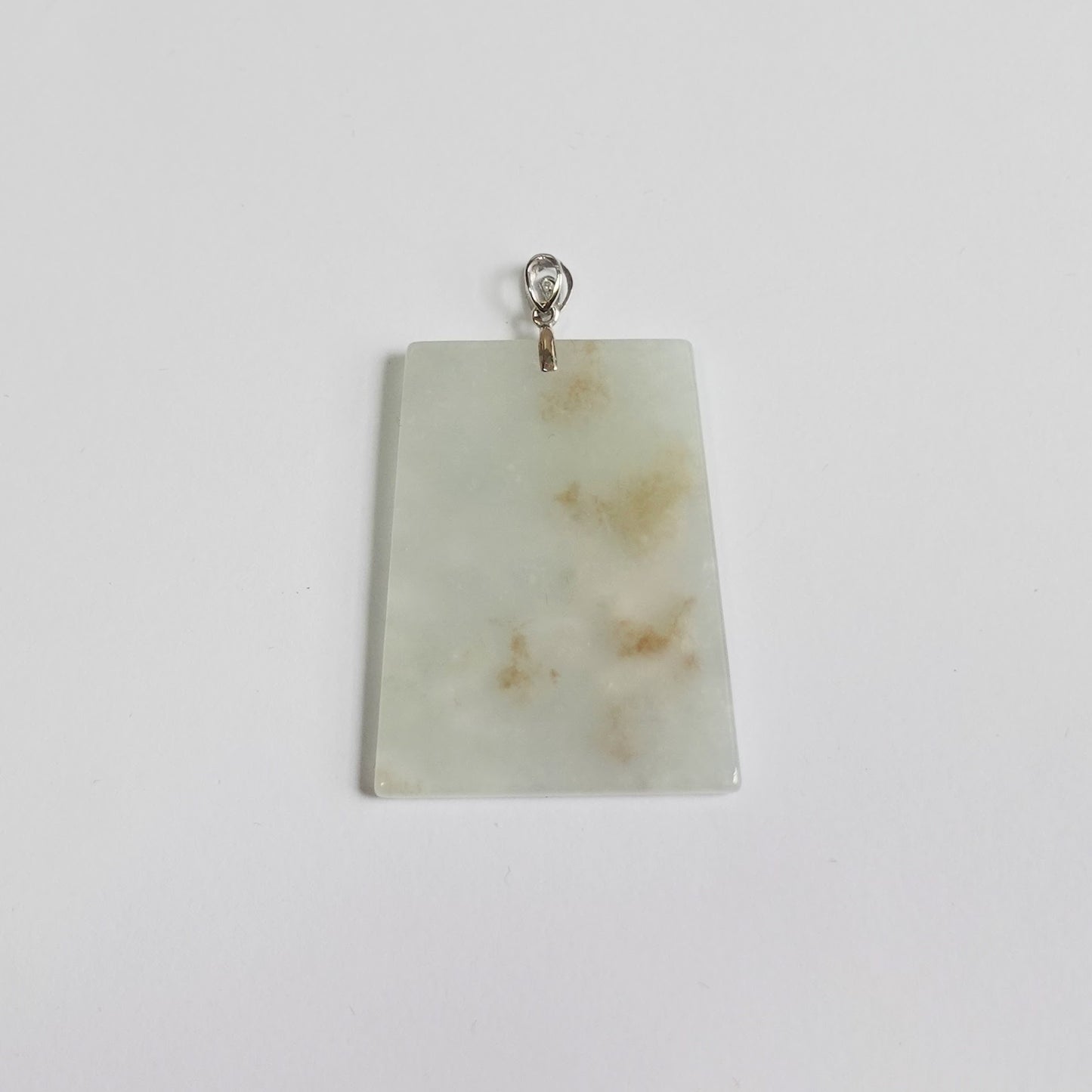 翡翠#STC281-糯冰灑金無事牌