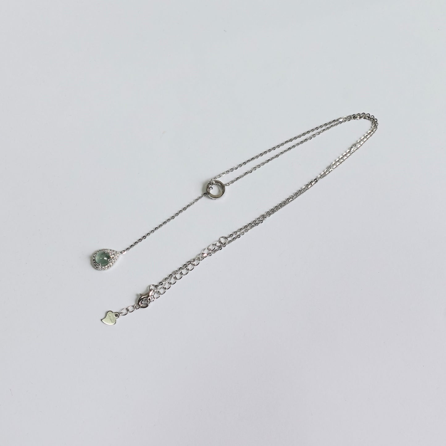 翡翠#STC352-冰飄花蛋面吊墜