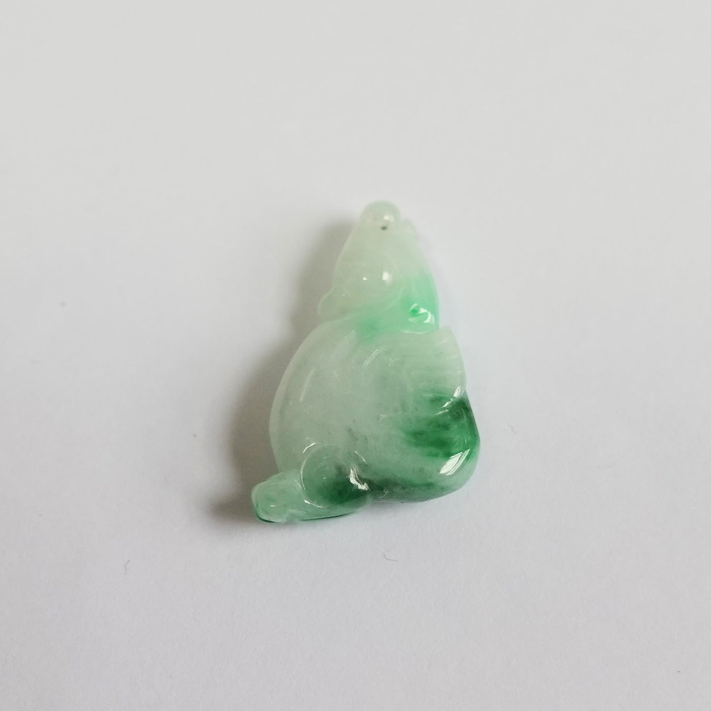 翡翠#STC086-白底青鸚鵡