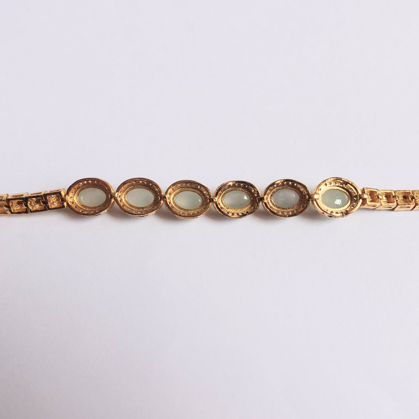 翡翠#STC212-冰種蛋面銀手鏈