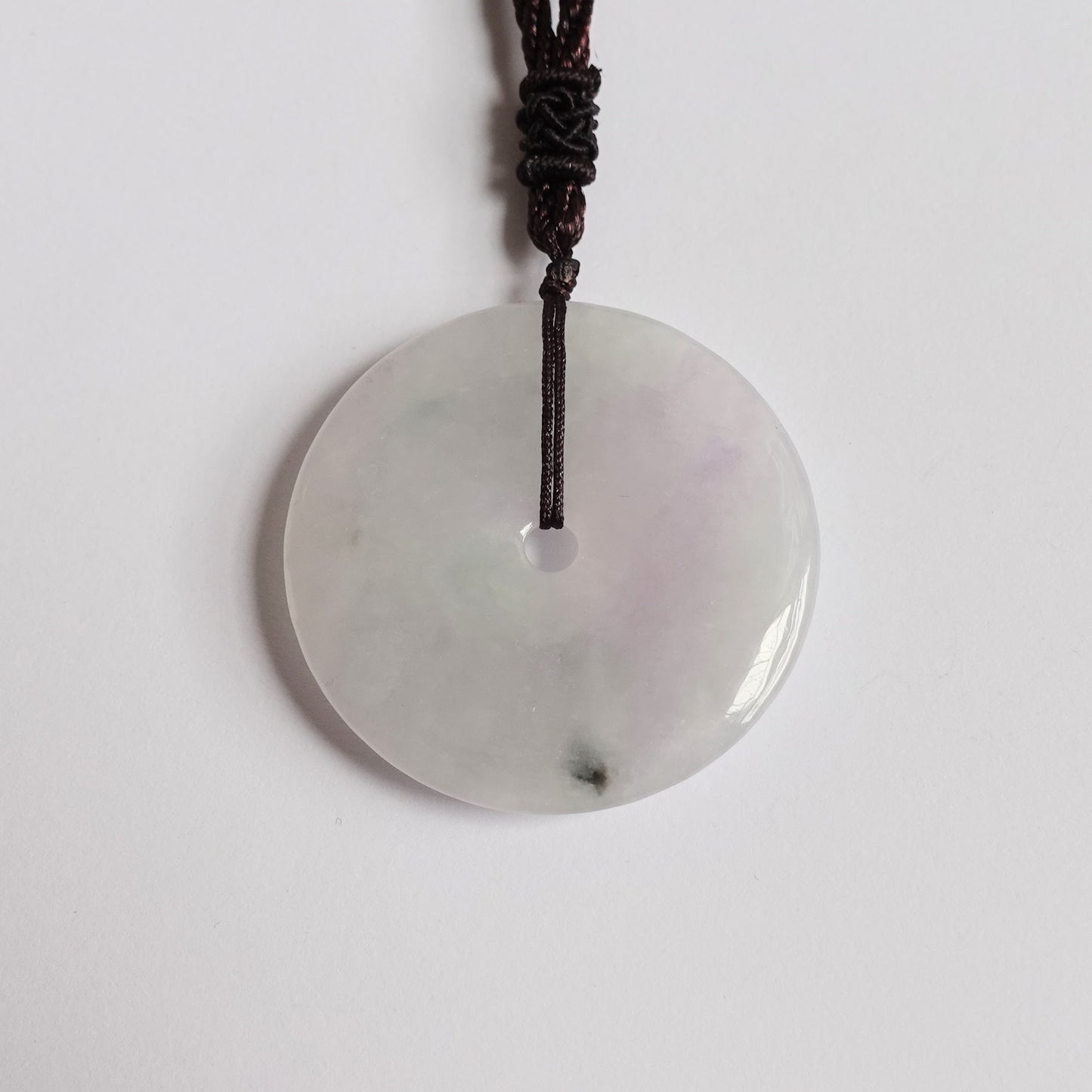 翡翠#STC091-紫羅蘭飄花平安扣