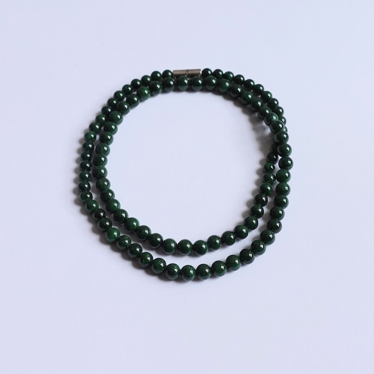 翡翠#STC048-花青圓珠項鏈