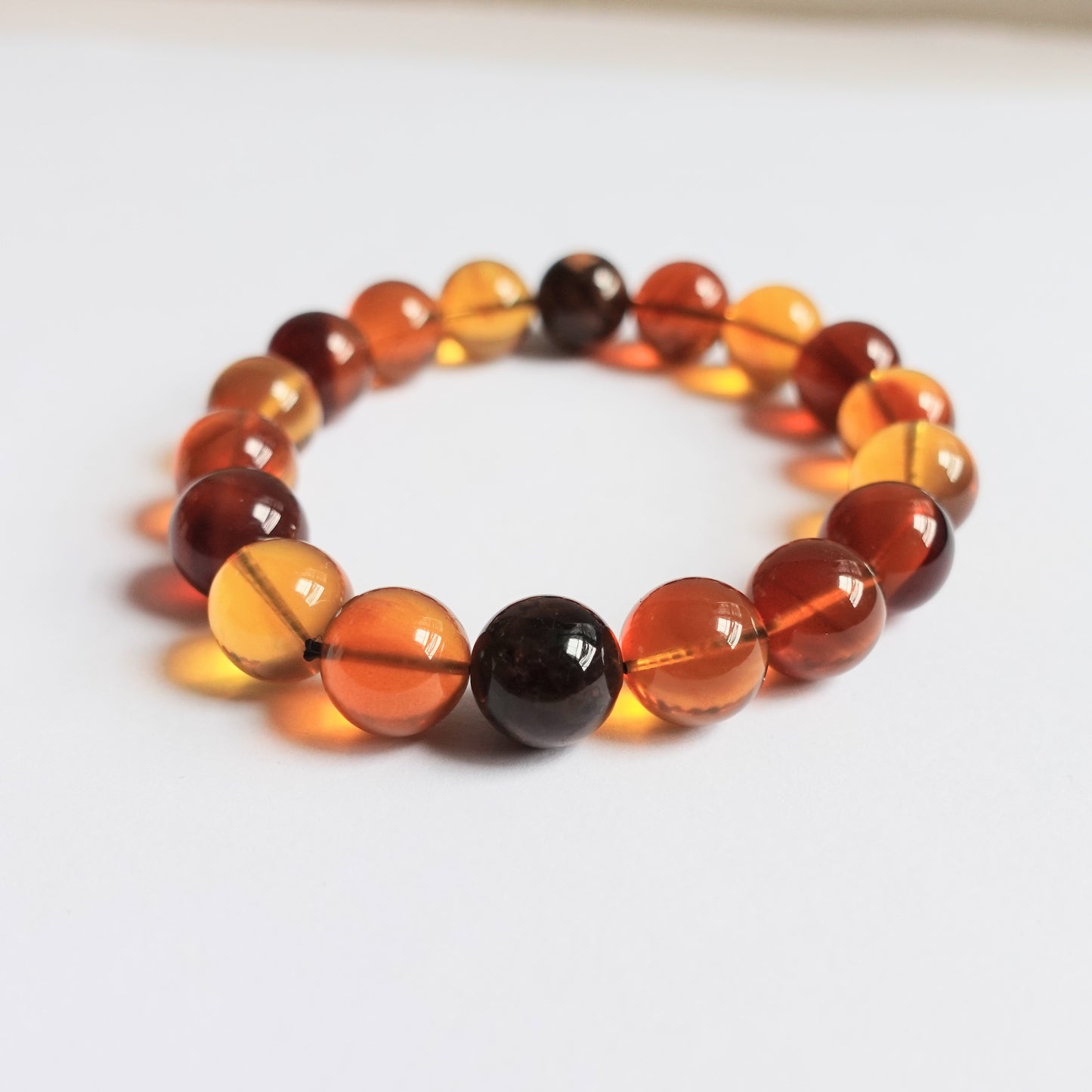 琥珀#STC380-緬甸多寶琥珀手串