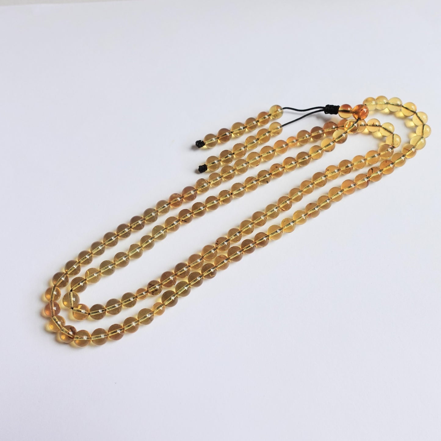 琥珀#STC267-緬甸金藍珀項鏈