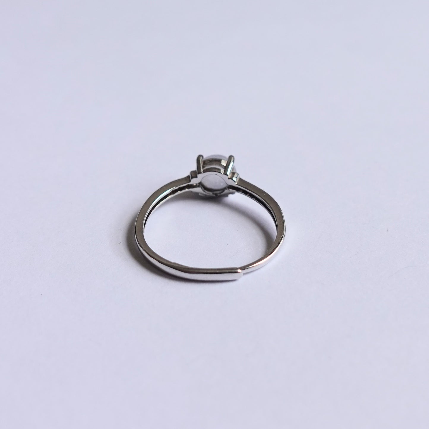 翡翠#STC155-冰粉紫蛋面銀戒指