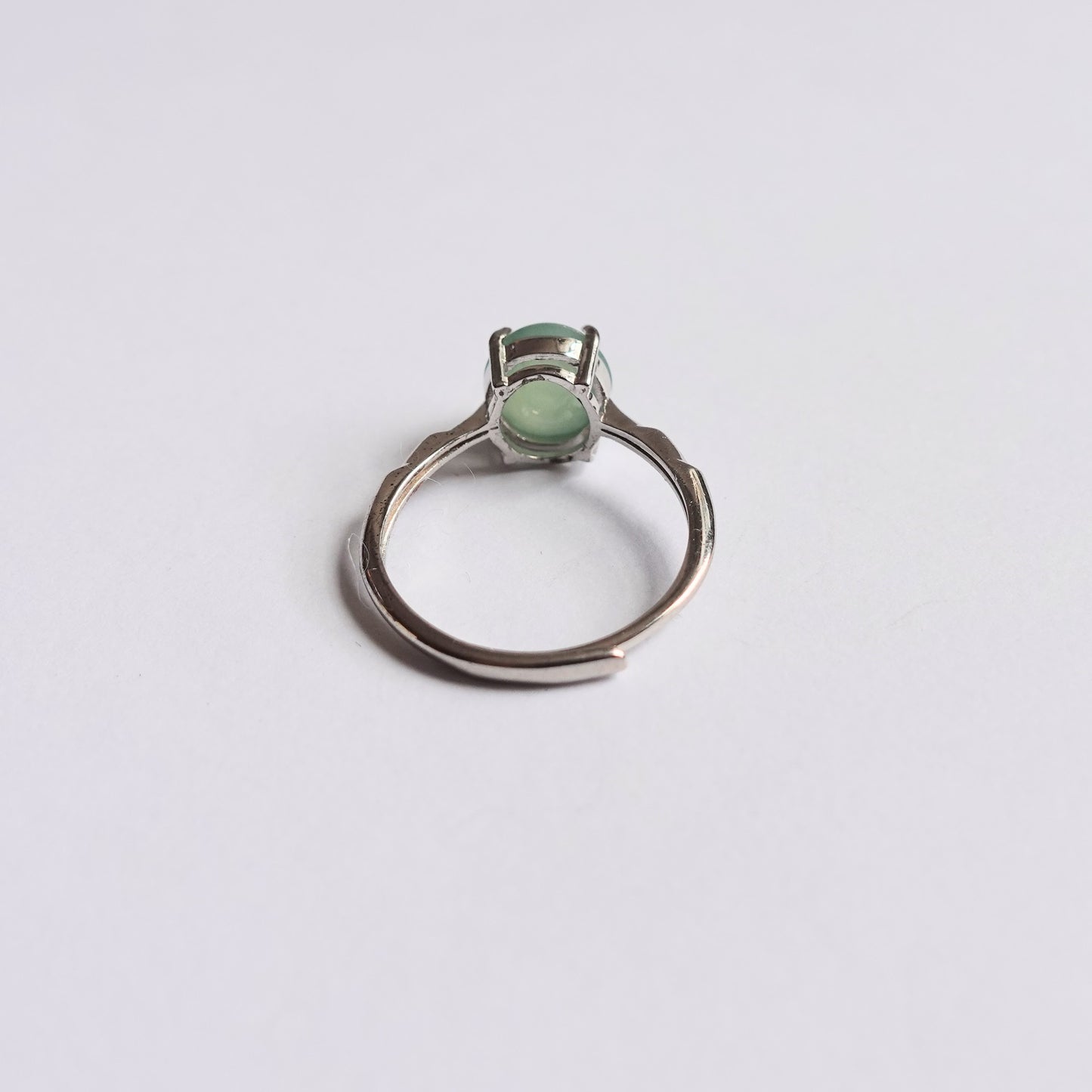 翡翠#STC332 -冰晴蛋面銀戒指
