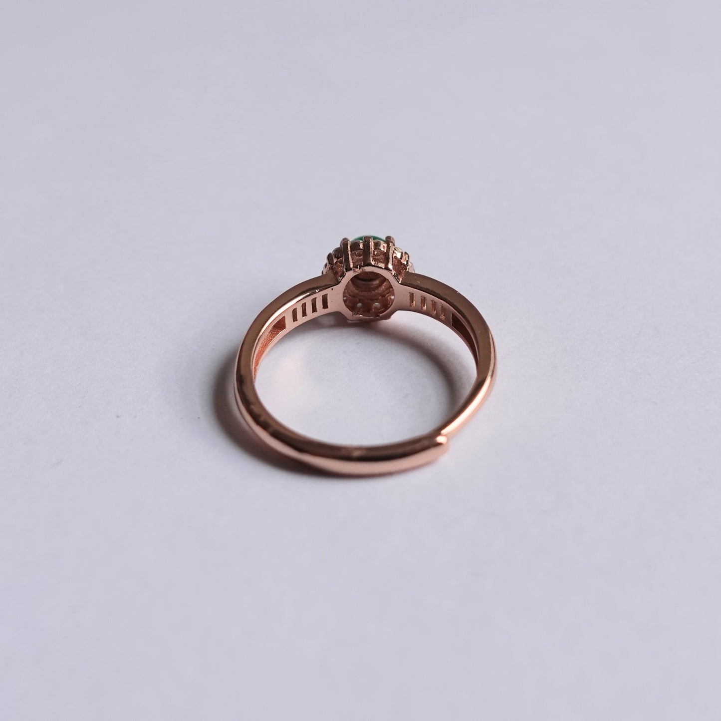 翡翠#STC337-冰綠蛋面銀戒指