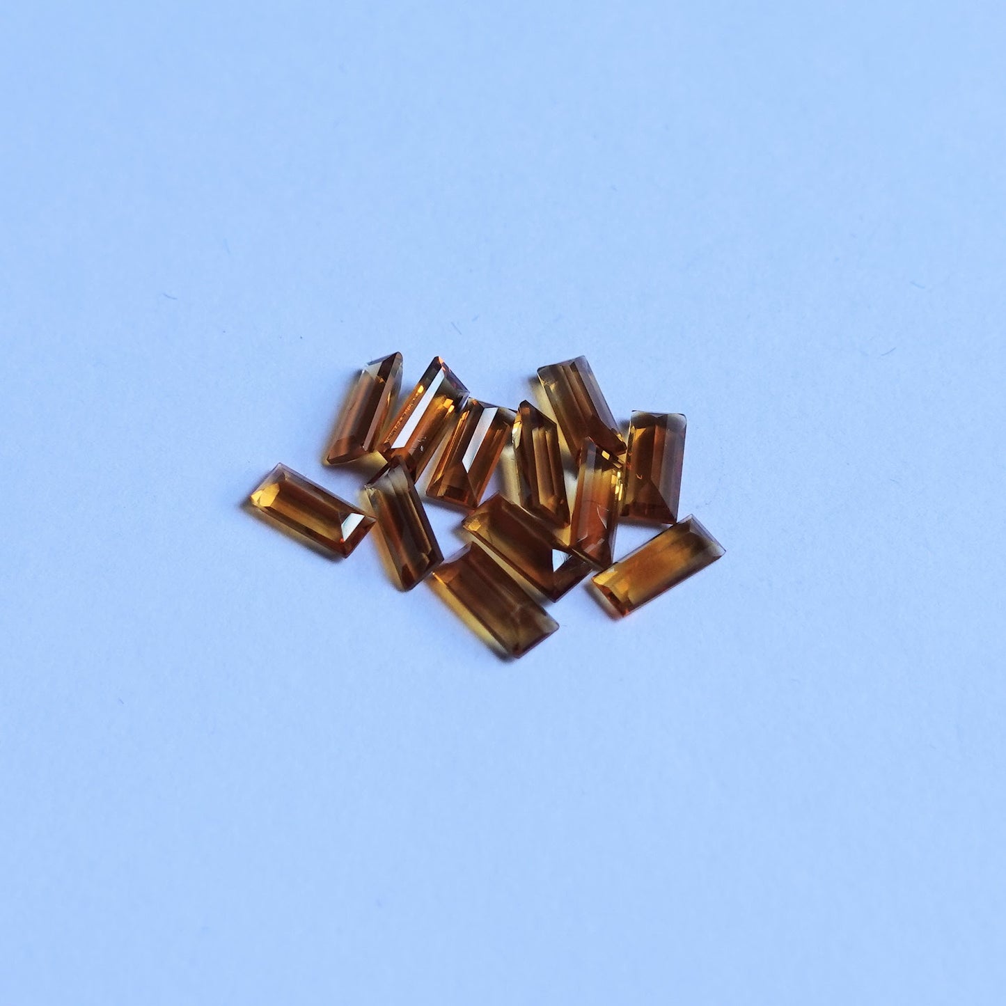 寶石#STC295-長方形黃水晶