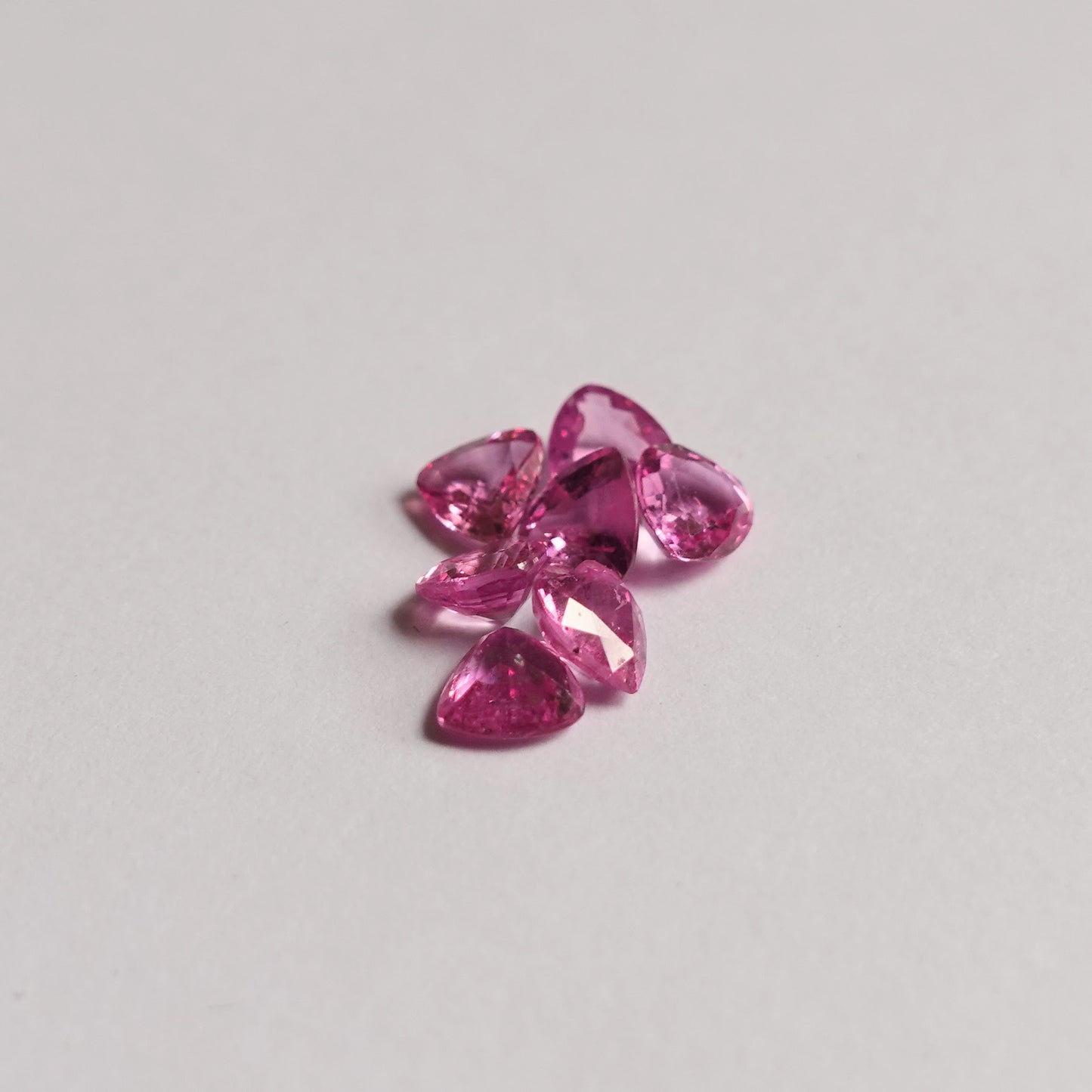 寶石#STC296-三角形/心形粉紅色藍寶石