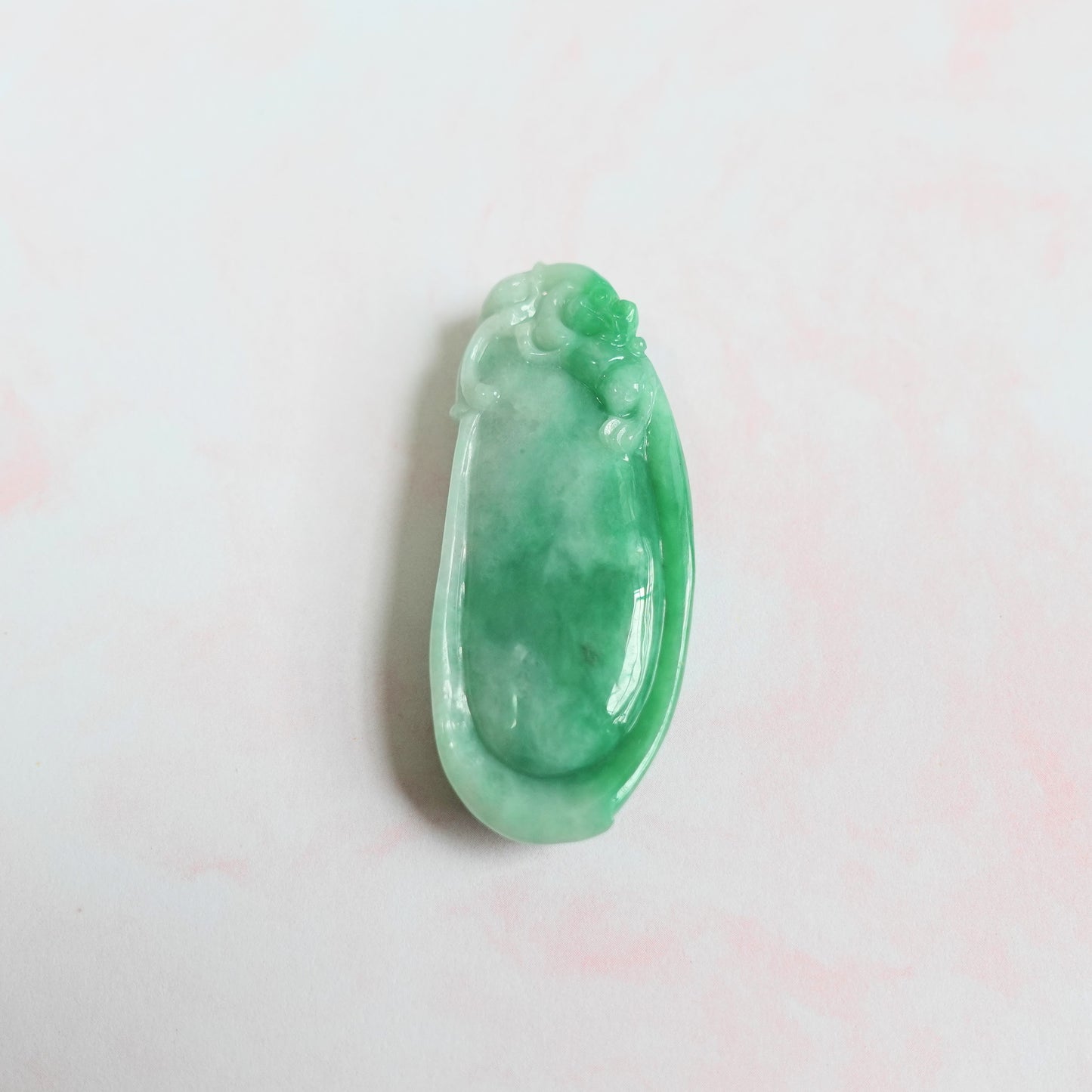 翡翠#STC508-白底青福瓜