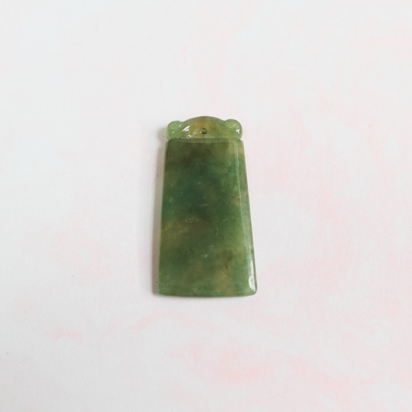 翡翠#STC496-黃加綠無事牌