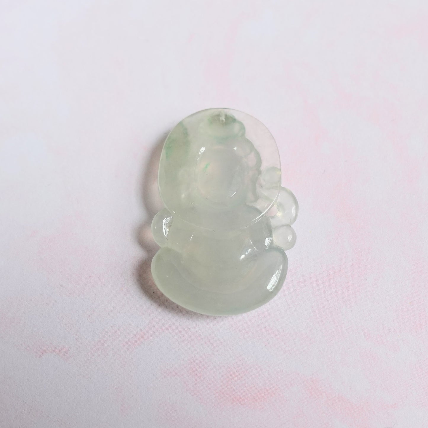 翡翠#STC503-高冰飄花寶寶佛