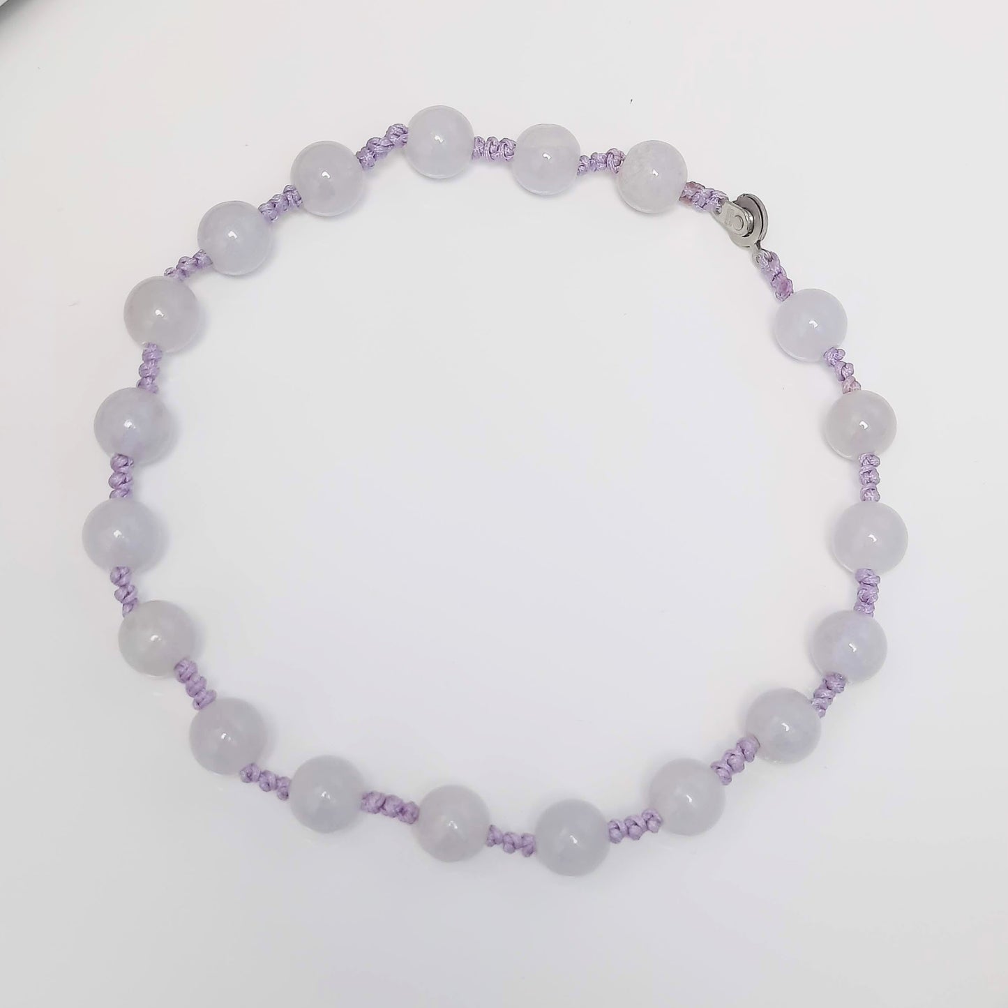 翡翠#STC247-紫羅蘭圓珠項鏈