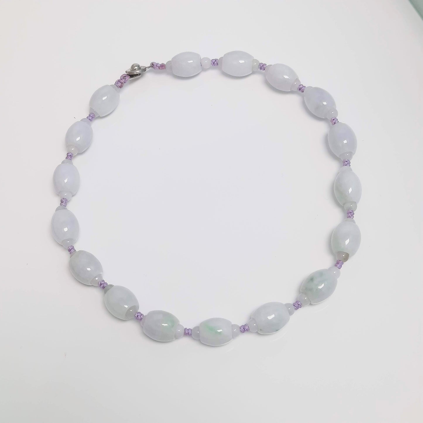 翡翠#STC245-春彩桶珠項鏈