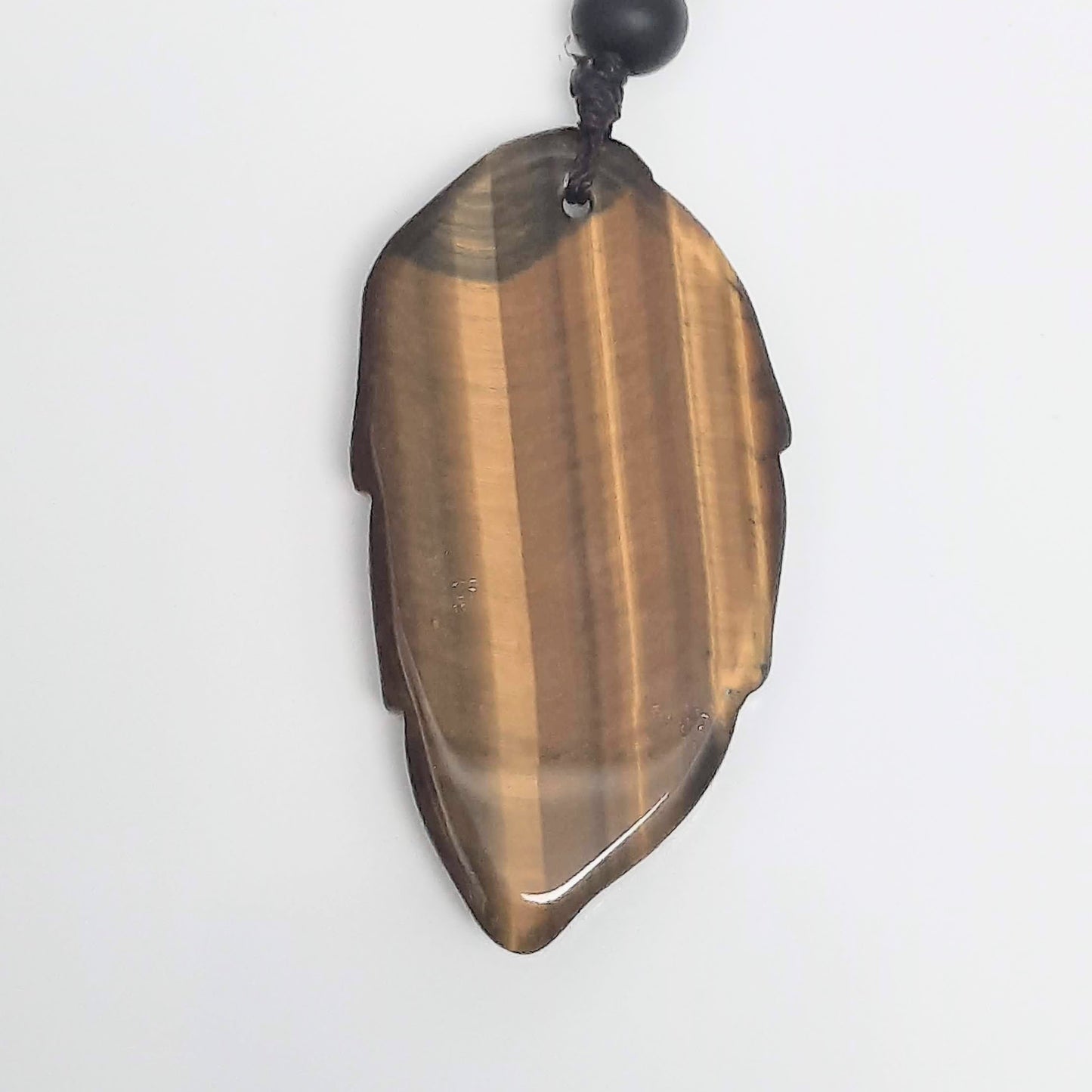 水晶#STC244-虎眼石樹葉吊墜