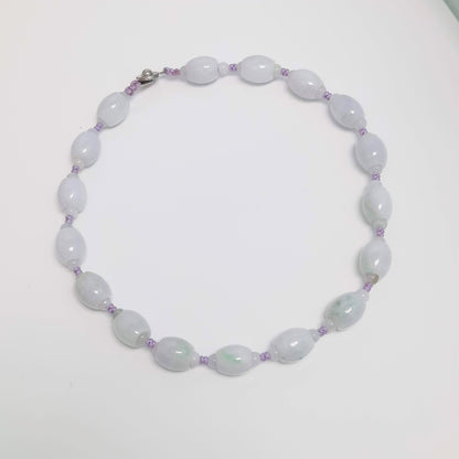 翡翠#STC245-春彩桶珠項鏈