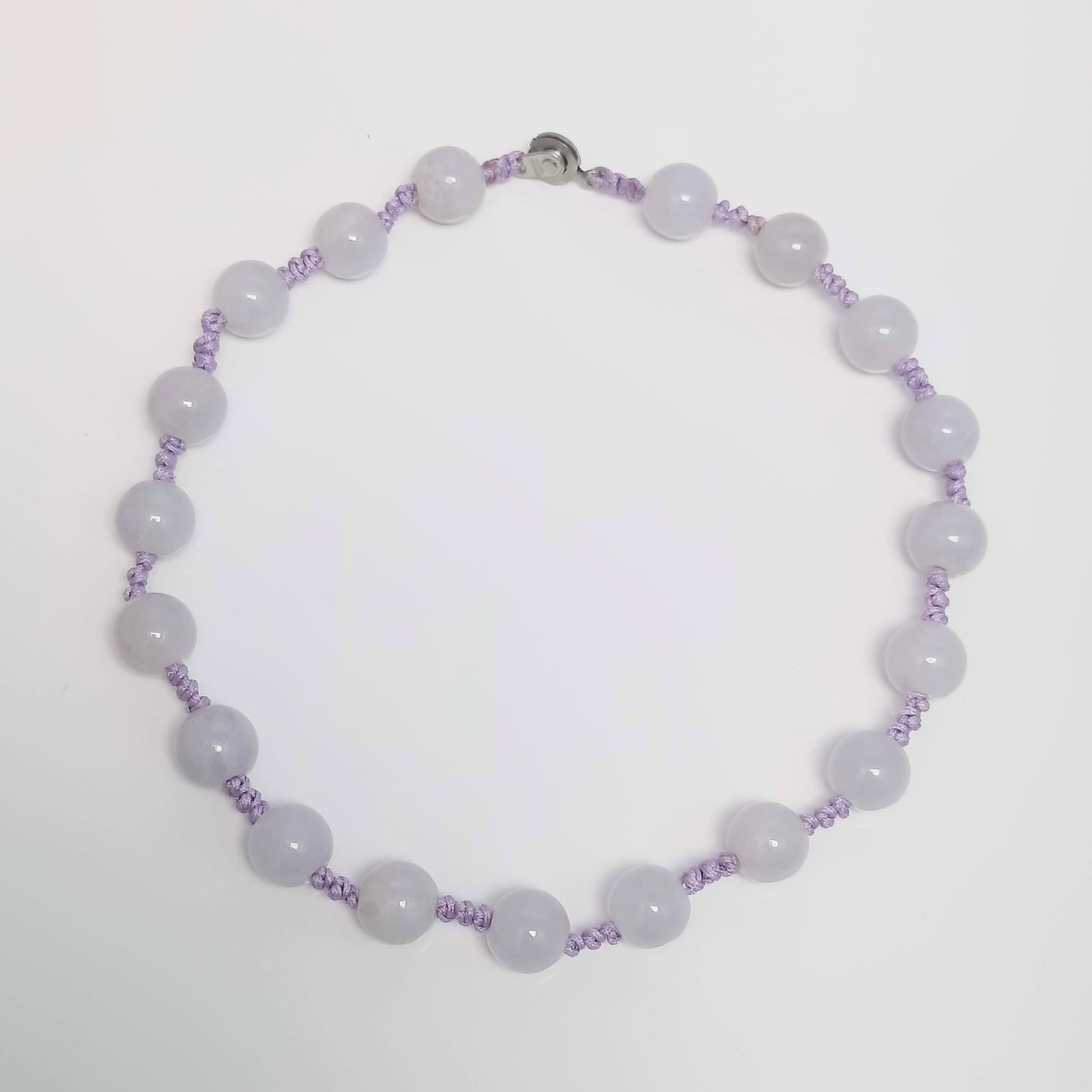 翡翠#STC247-紫羅蘭圓珠項鏈