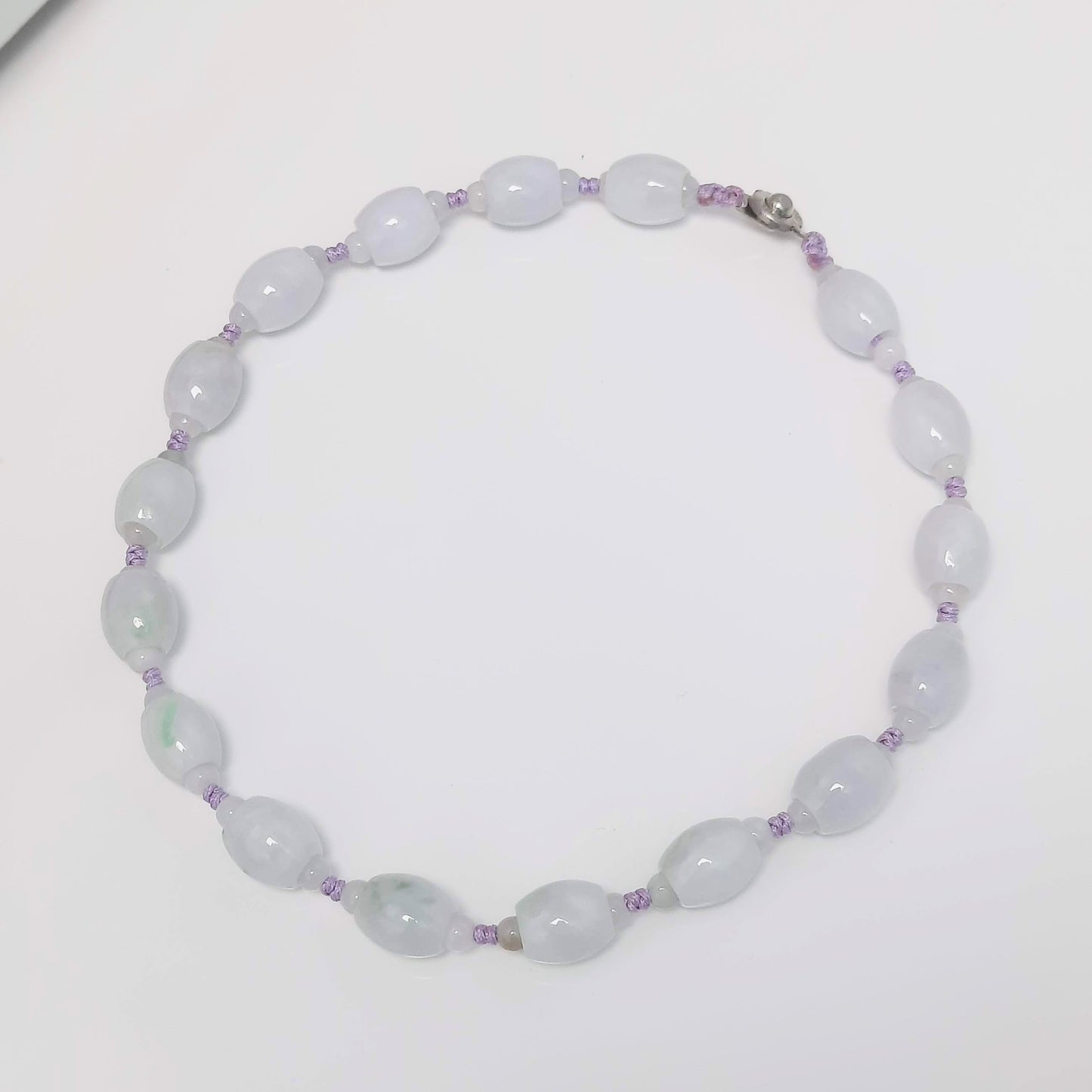 翡翠#STC245-春彩桶珠項鏈