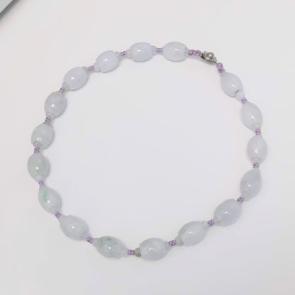 翡翠#STC245-春彩桶珠項鏈