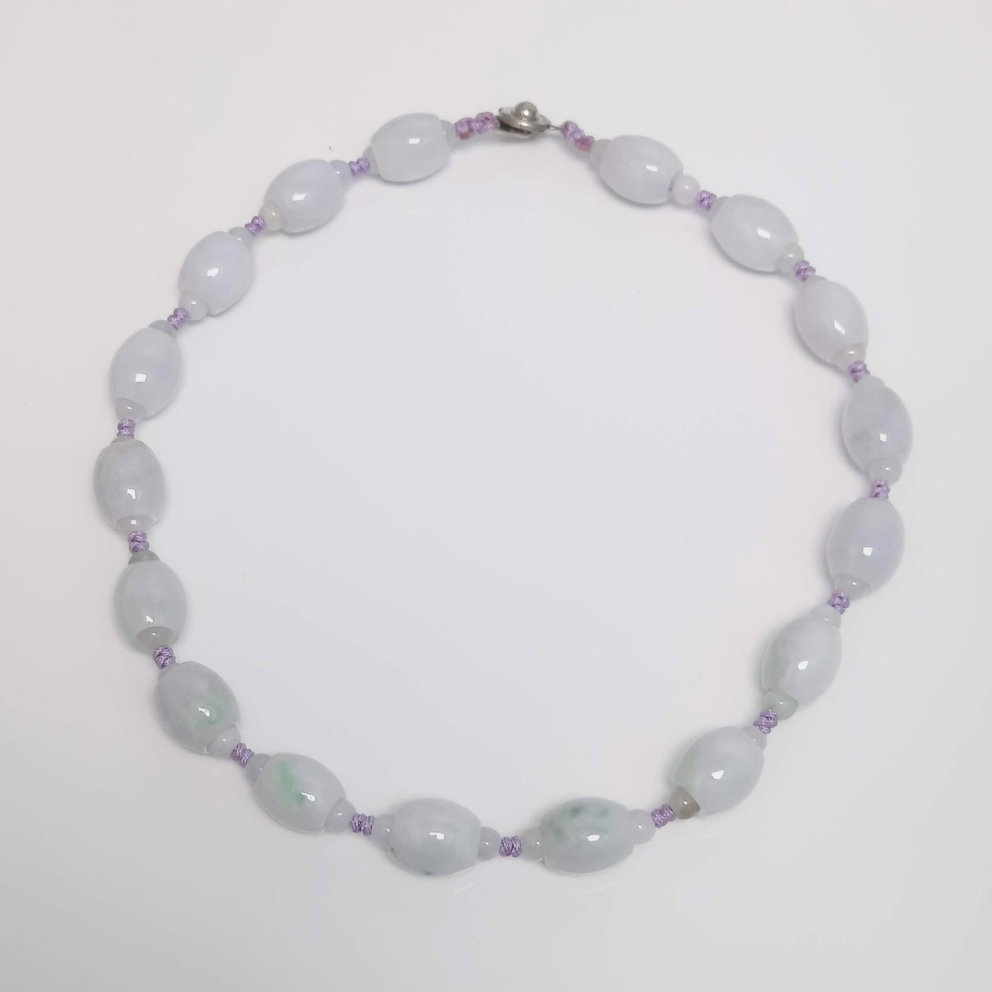 翡翠#STC245-春彩桶珠項鏈